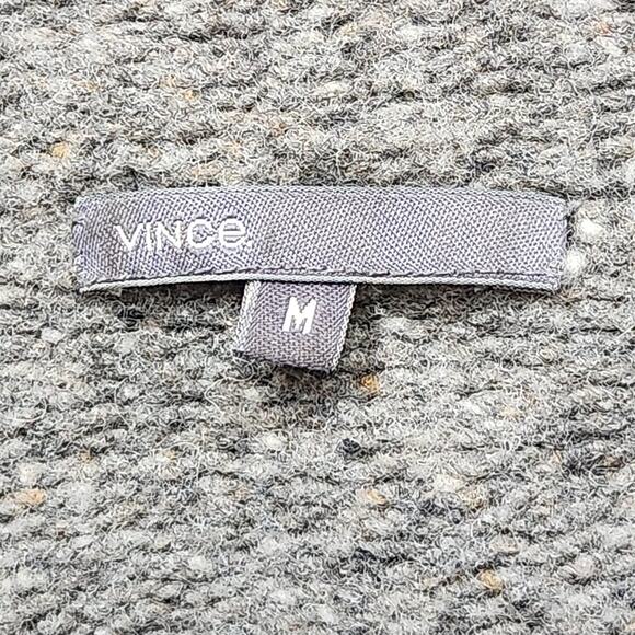 Vince Sweater Womens Medium Gray Hooded Open Front Wool Blend Cardigan 72676 - Picture 10 of 13